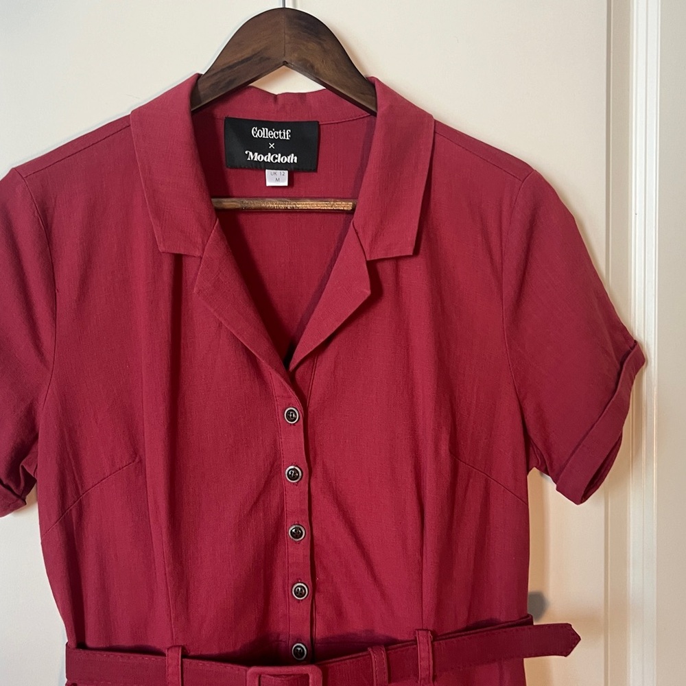 Collectif Burgundy Dress
